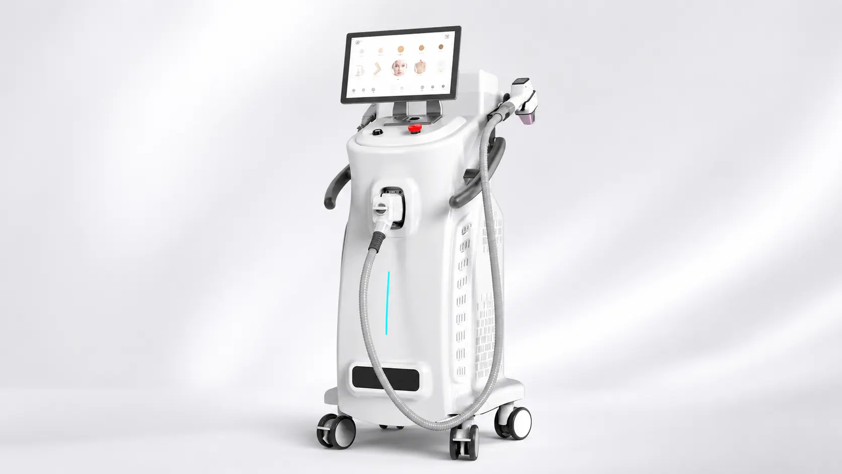 SOMATECH Diodenlaser Gerät für professionelle Haarentfernung im Studio — kombinierte Wellenlängen, ICE-Kühlung, bis zu 3000 Watt