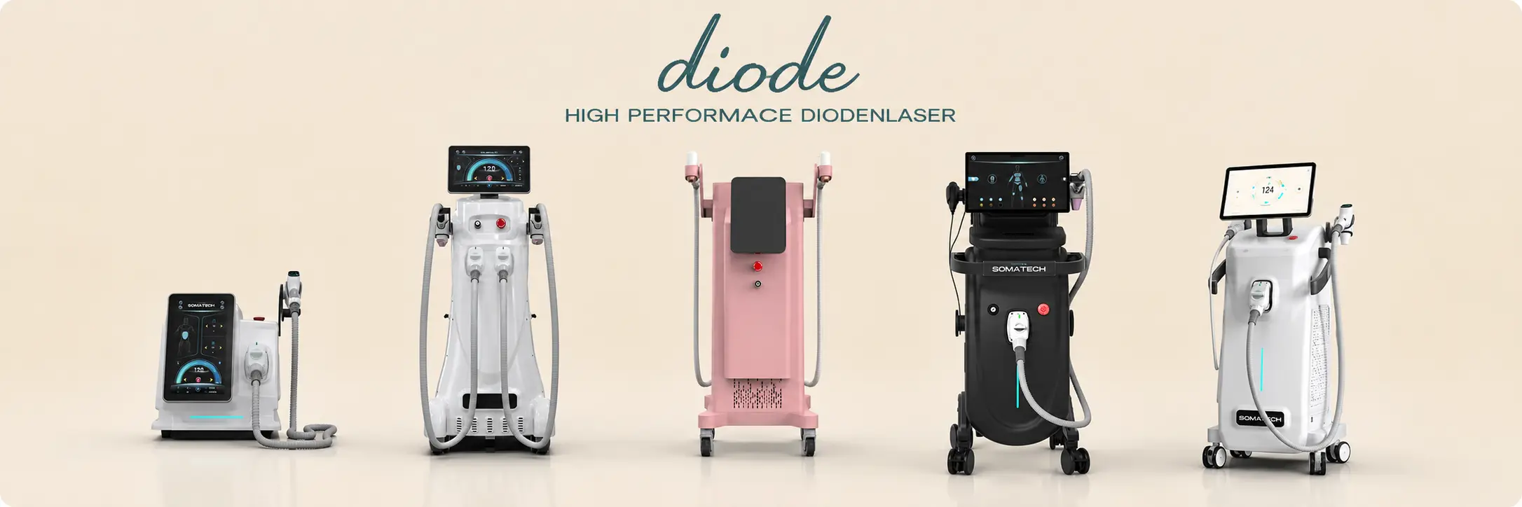 SOMATECH High Performance Diodenlaser für professionelle Haarentfernung